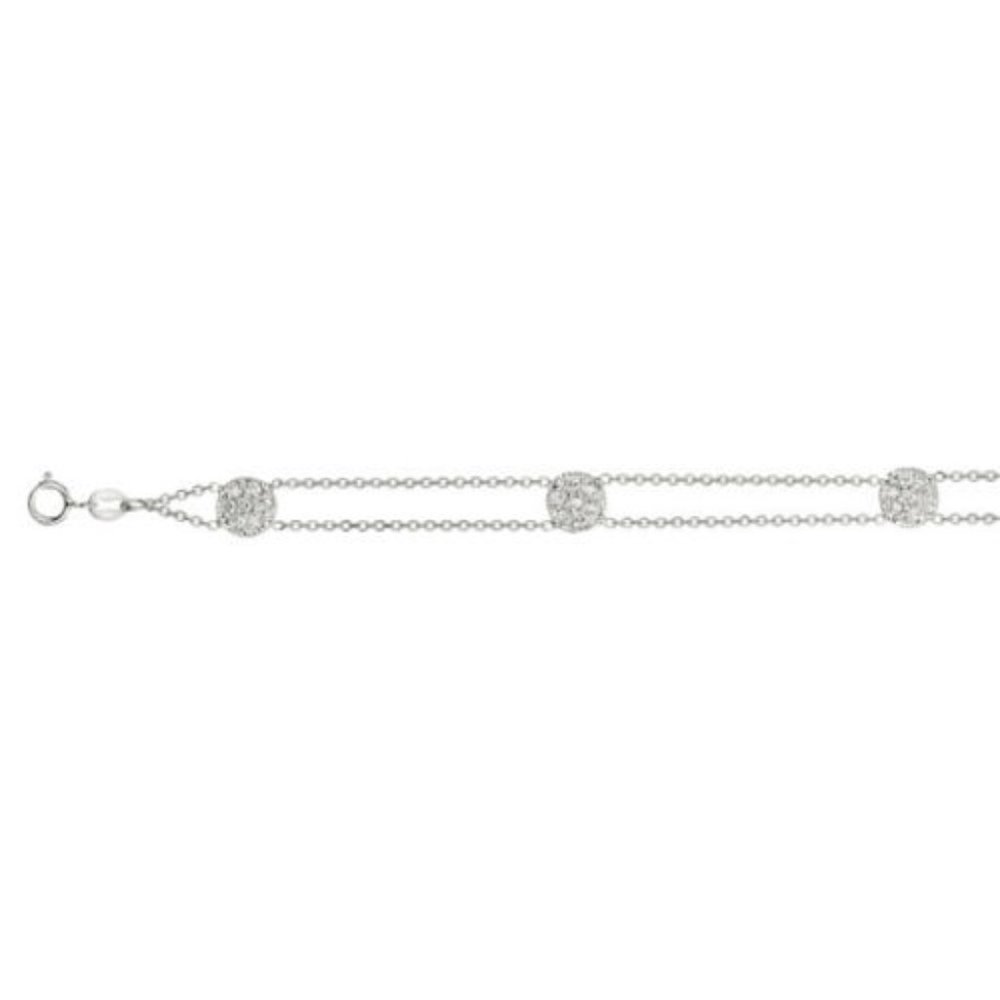 0.75 Carat Natural Diamond Cluster Bracelet